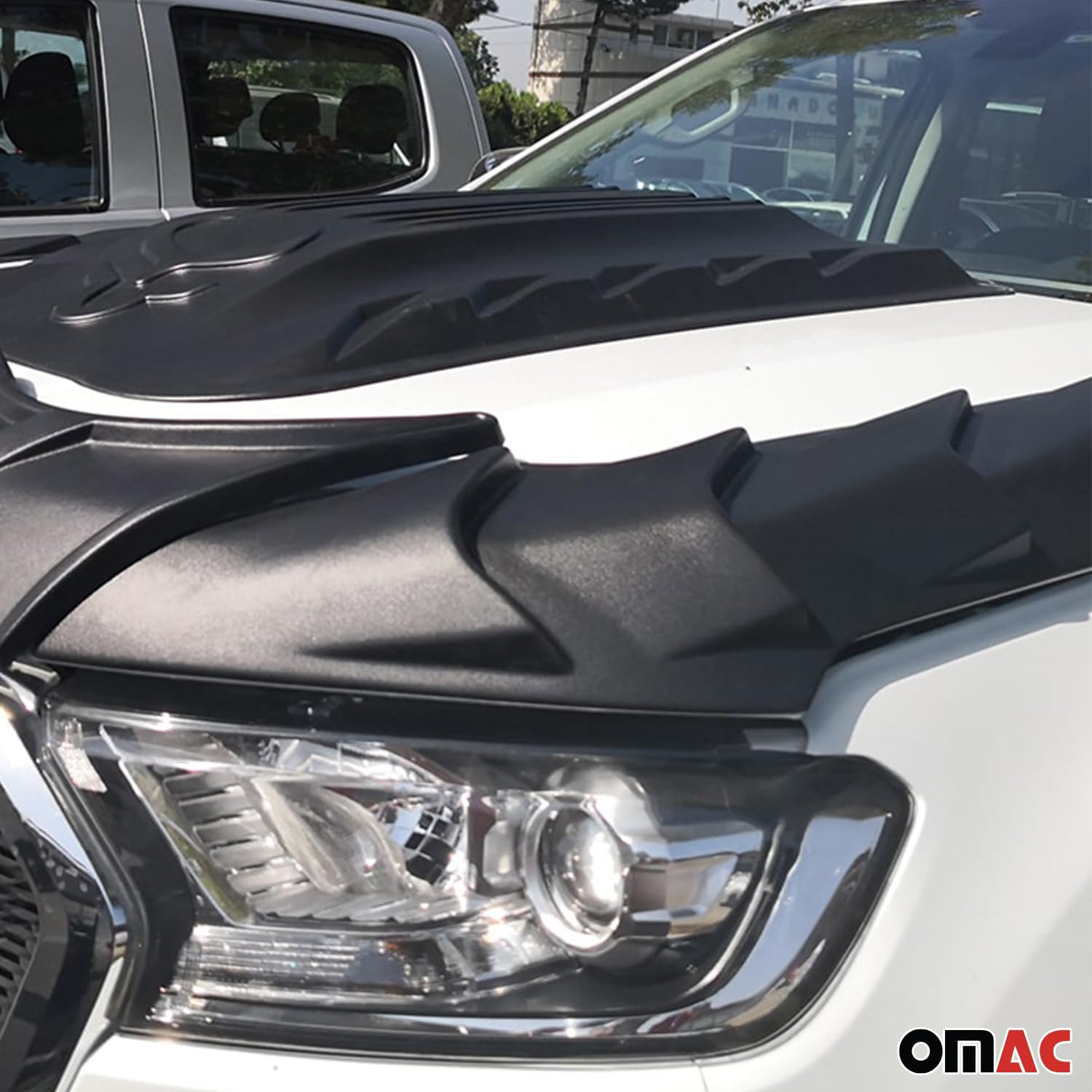 Déflecteur De Capot Compatible avec Ford Ranger 2015-2022 en ABS 3 Pcs
