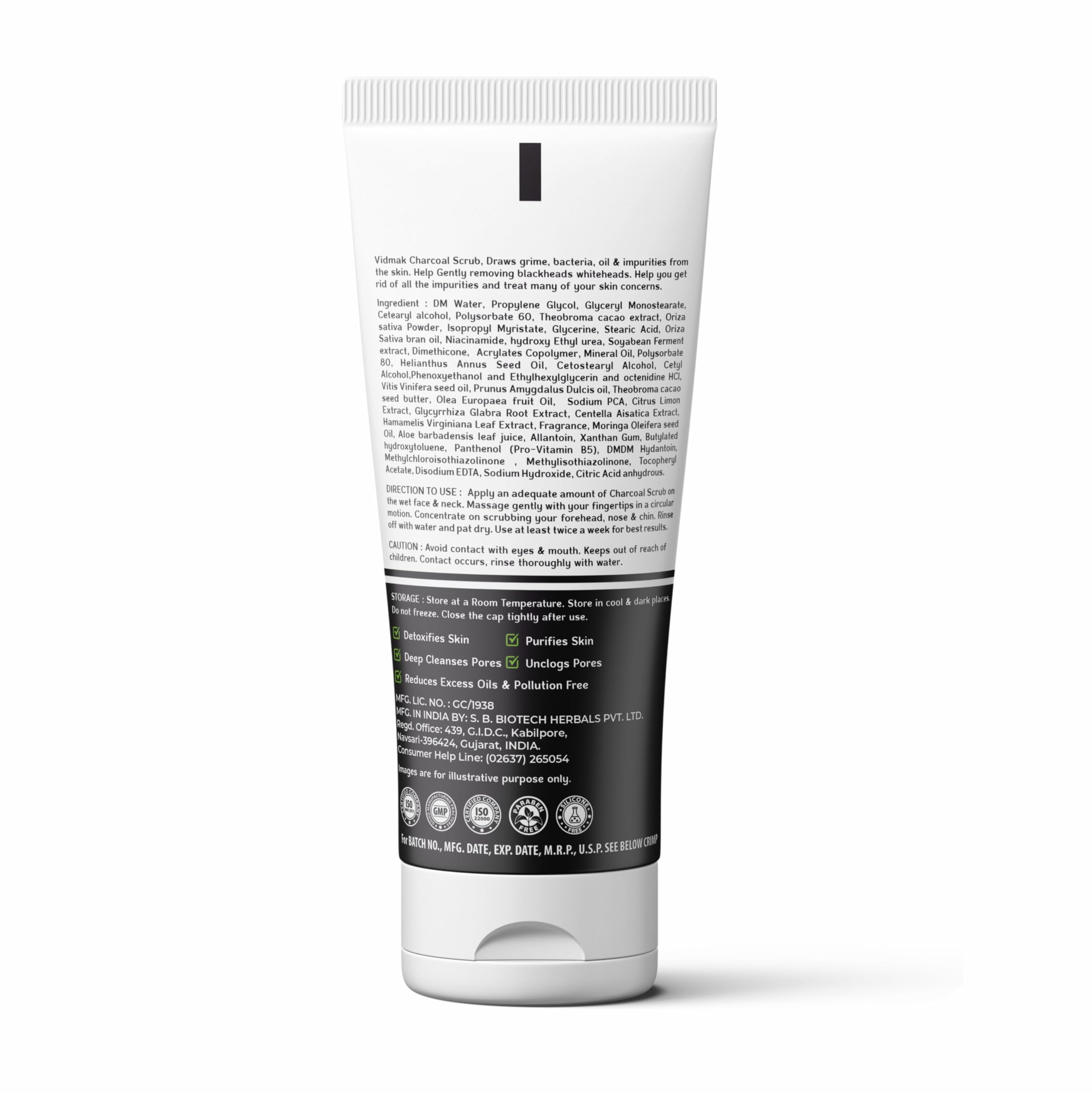 VIDMAK Activated Charcoal Face Wash (1, 60 gm) 4