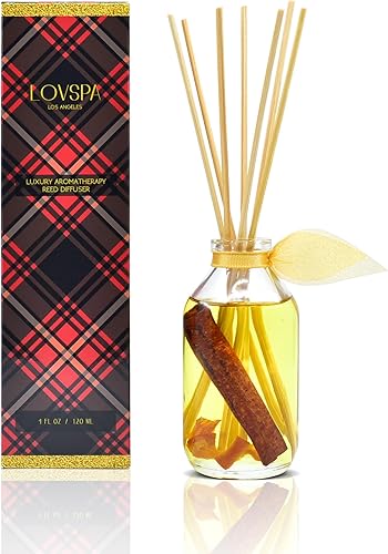 Miniatura 9 de LOVSPA - Set de difusor de cañas, difusor de aceite perfumado con aroma a ámbar romántico y varillas, accesorios de fragancia para el hogar para