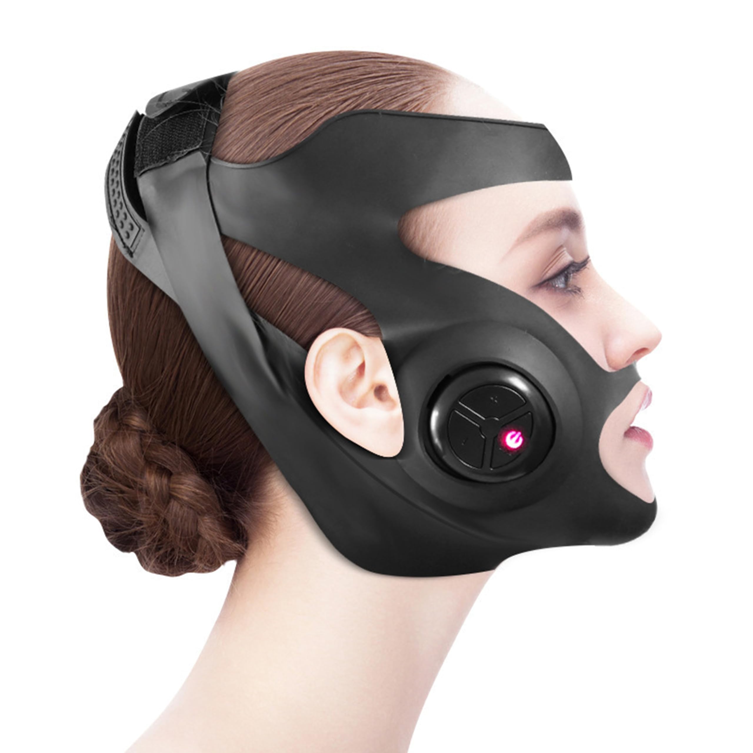 Elitzia ETVSPE01 Elektrische V-line Lifting-Gesichtsmaske, wiederaufladbar, 3 Modi, 5 Strength einstellbares Gummi-Gesichtsband, Chin Strap, Doppelkind-Reduzierer, Jawline Exerciser