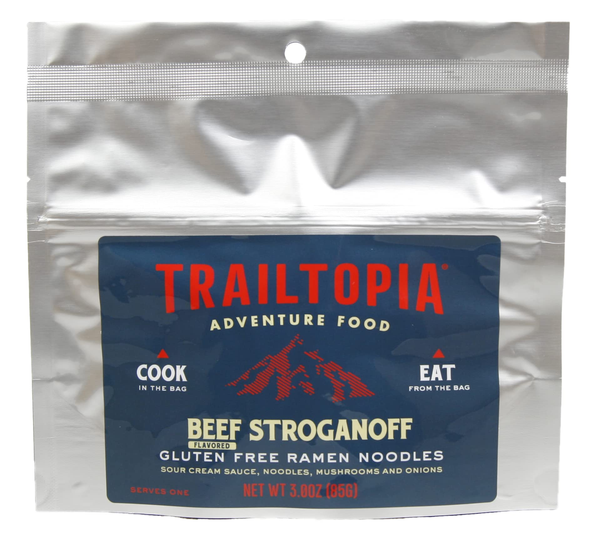 Trailtopia's Best Instant Ramen for Camping - Gluten-Free, Dehydrated Meal with Premium Beef Stroganoff Flavored Noodles | Amazing Taste | Quick Prep | Lightweight | Camping Food for Backpacking
