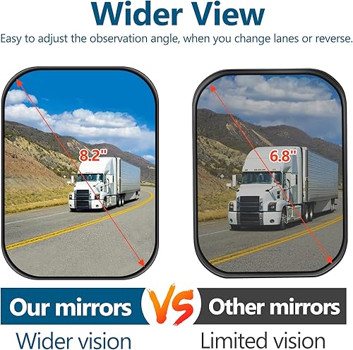Miniatura 4 de BETOOLL Espejos de puerta compatibles con Jeep Wrangler JK CJ JL LJ JL & Unlimited - Espejos laterales de bisagra de puerta compatibles con Jeep -