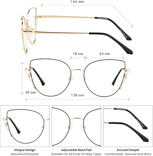 Miniatura 2 de GUDVUE Lentes de luz azul anteojos ovalados ultra ligeros anteojos de computadora para mujereshombres antirreflejos UV400fatiga ocular