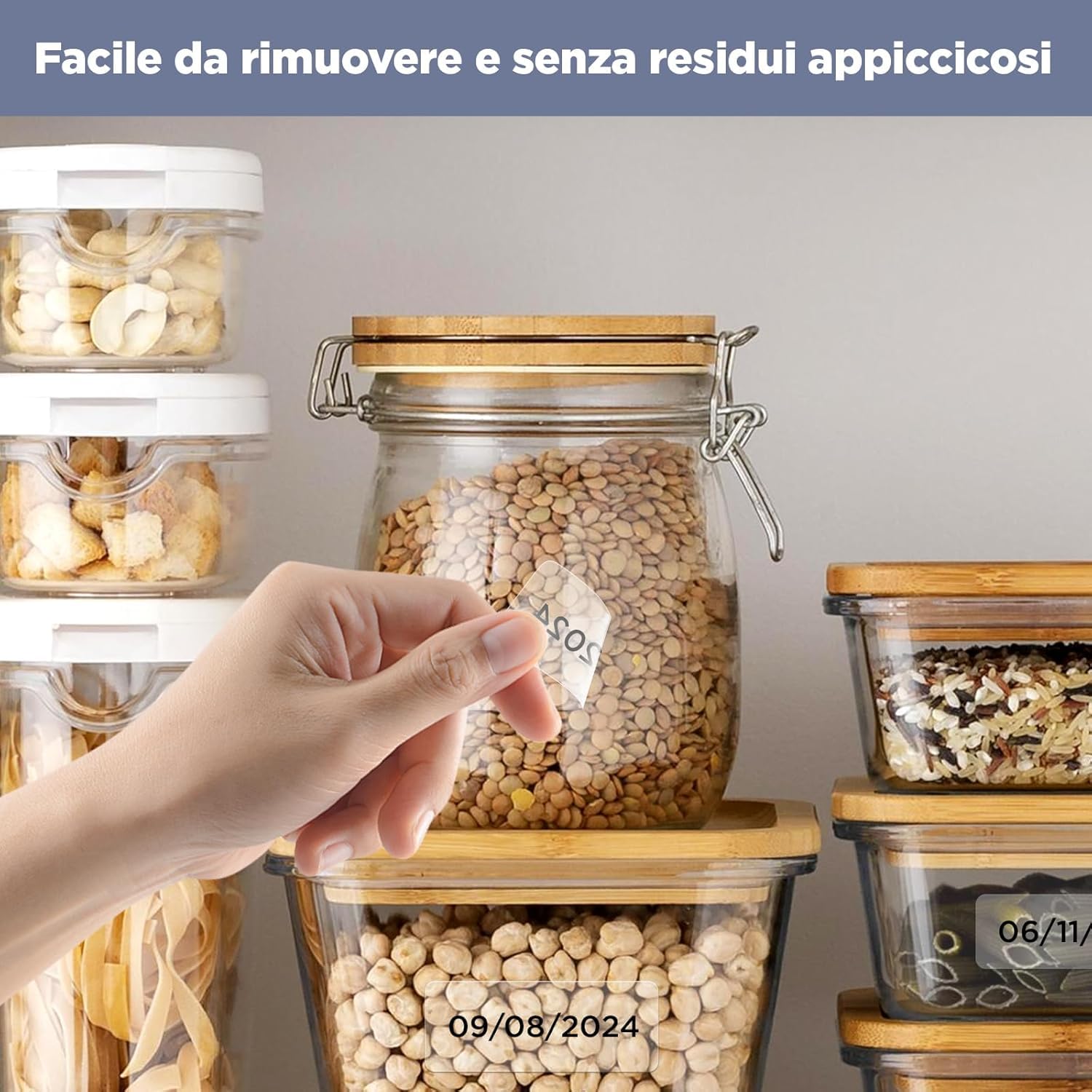 SUPVAN T50M Serie Nastro Etichettatrice, Tondo Φ 50 mm, 8 Rotoli, Bianco | 140 Etichette/Rotolo, Laminato Anti-olio, Impermeabile, Adesivo Forte, Rilevamento Auto, per Imprese, Casa, Scuola