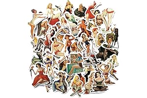 Retro Vintage Pinup Women Decals: Glamorous Stickers for a Nostalgic Touch