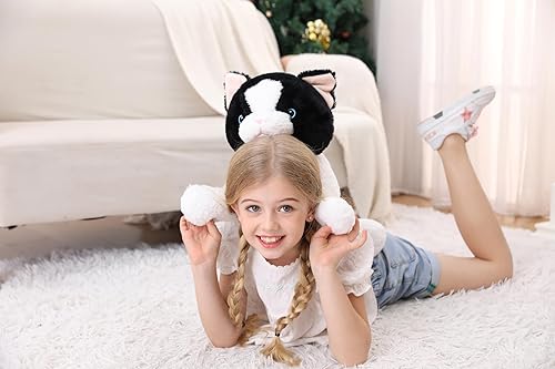 Miniatura 6 de Animales de peluche con peso de gato de 5 libras, 27 pulgadas, almohada de felpa gigante con peso de gato, regalo ideal para adultos y niños