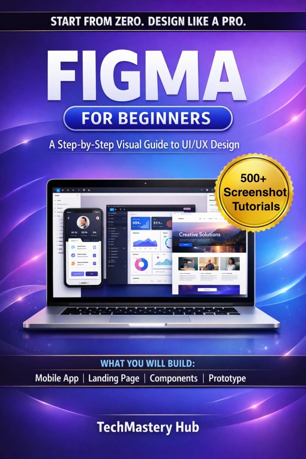 FIGMA FOR BEGINNERS: Figma for Beginners: A Step-by-Step Guide to UI/UX Design, Wireframing, Prototyping, and Building Real-World Projects.