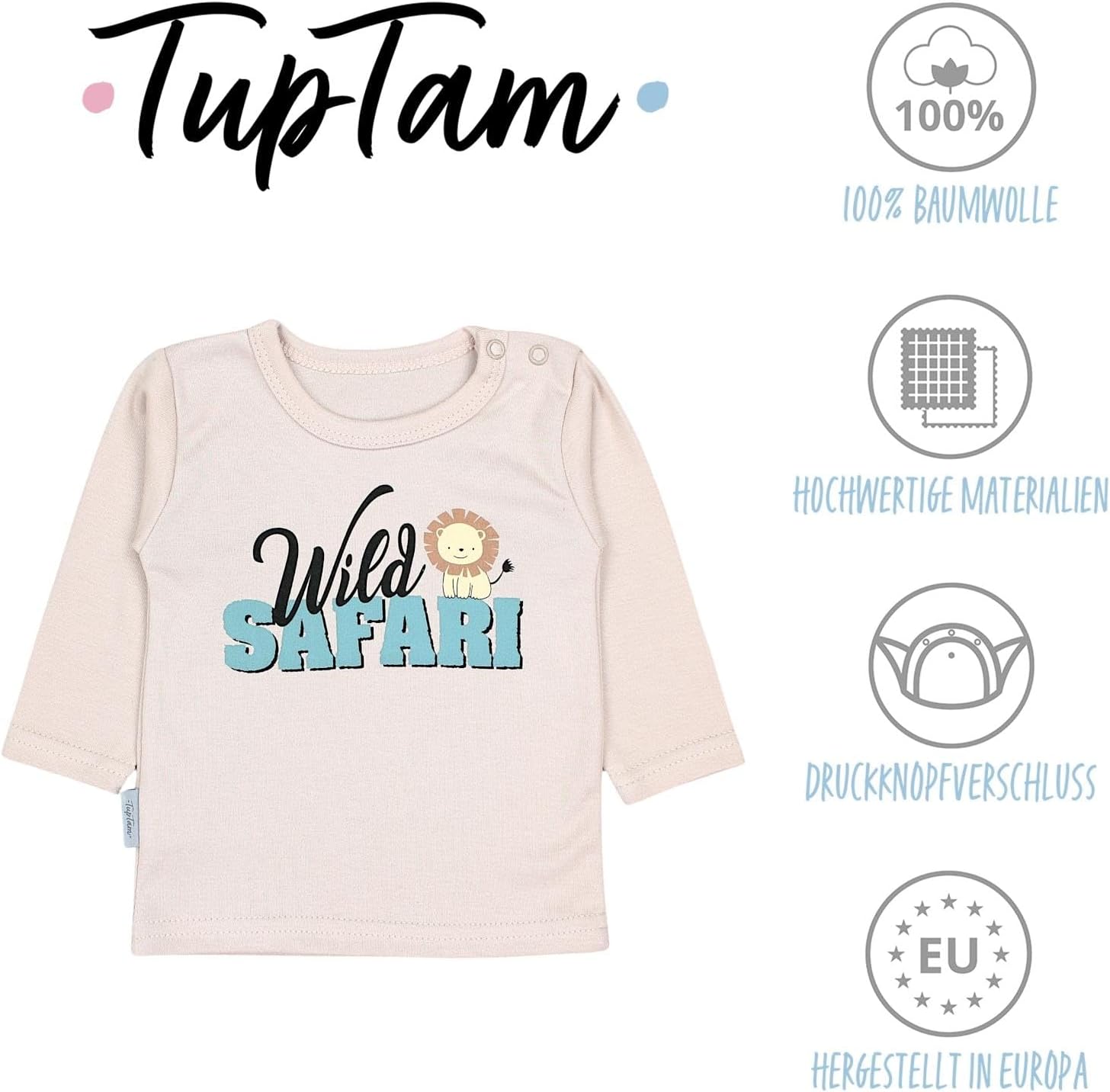Animal Safari Leaves Sage Beige Stripes