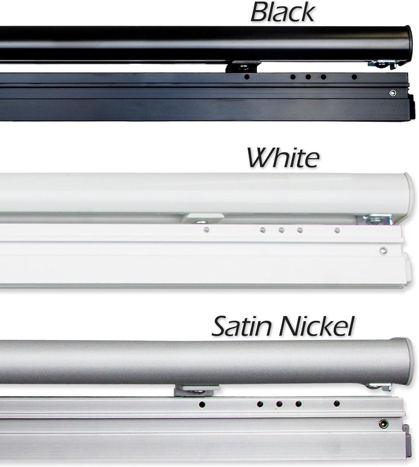 A & F Rod Décor - Valerio 5-Panel Single Rail White Panel Track Extendable 58"-110" W x 94" H, Panel Width 23.5"