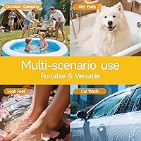 Vista 4 de Calentador de agua de inmersión de 2000 W, calentador de agua para acampar con termómetro LCD digital 304, cubo de protección de acero inoxidable