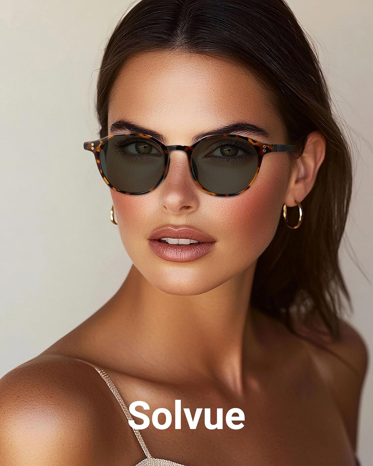 Retro Round Polarized Sunglasses for Men Women Vintage Stylish Frame UV400 Protection Lightweight Frame - Image 3