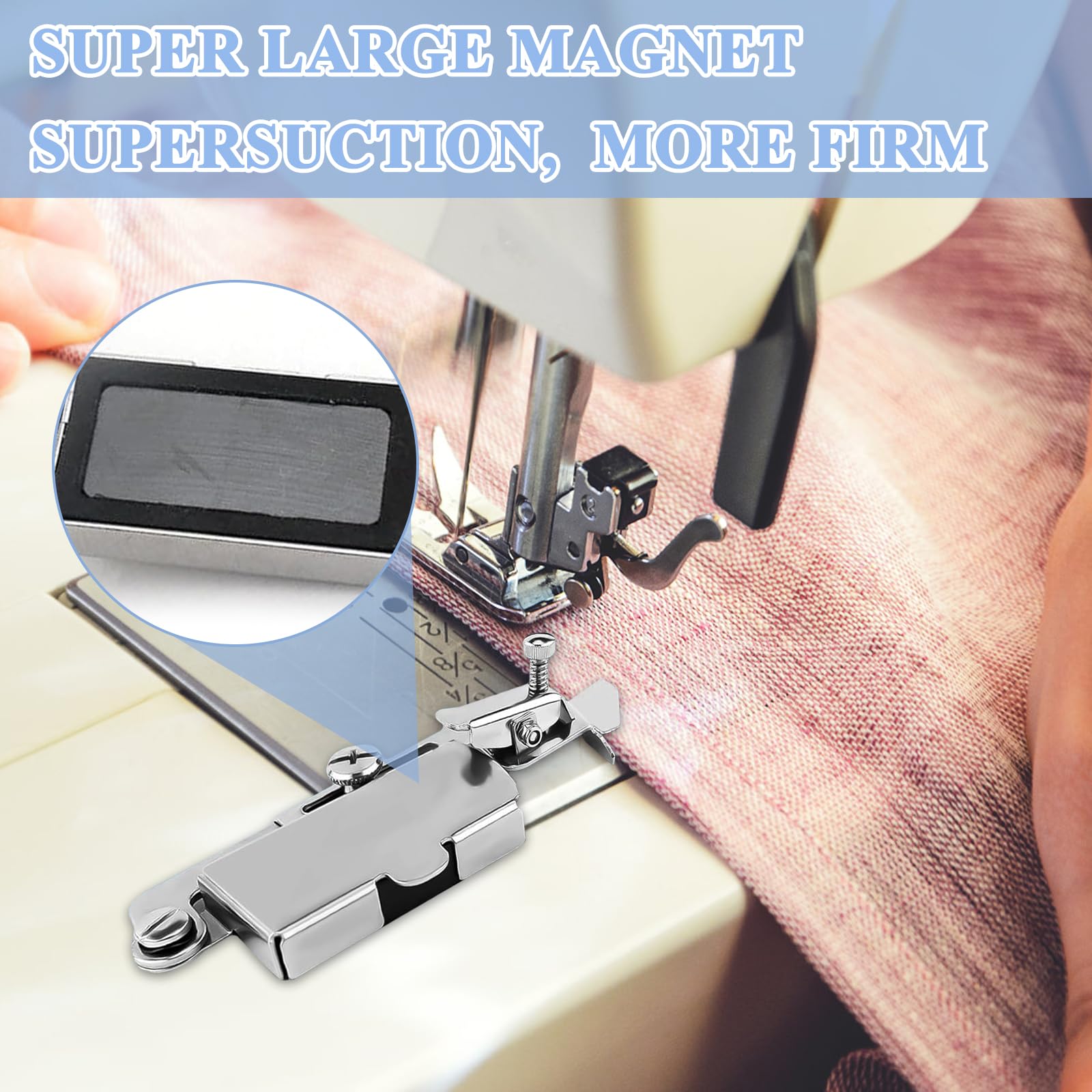 Guide De Couture Magnétique Pour Machine à Coudre - 2 Pièces En Acier Inoxydable - Aide Aux Coutures Droites Et Précises