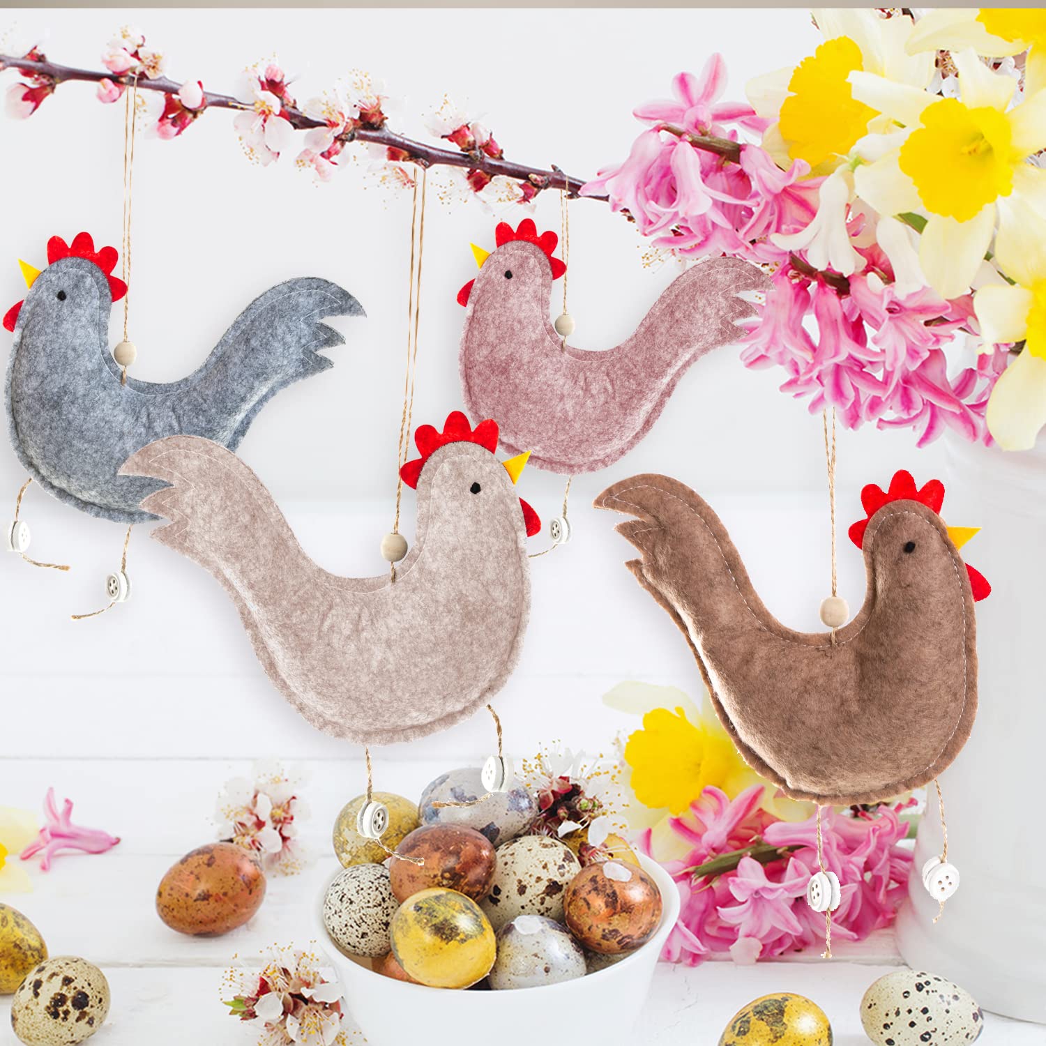 Decorazioni Da Giardino Uccelli In Metallo Arrugginito - Set Di 4 | Stile Vintage Per Esterni | Regalo Originale - Foto 13