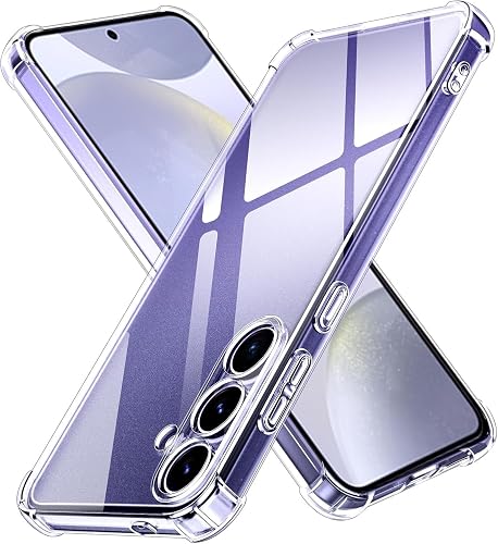 TISKO Clear Phone Case Compatible with Samsung Galaxy S26 Plus | Camera Lens Full Protection | Non-Yellowing Shockproof Bumper Cover | Crystal Clear Transparent Back | Lightweight Protective Cover
