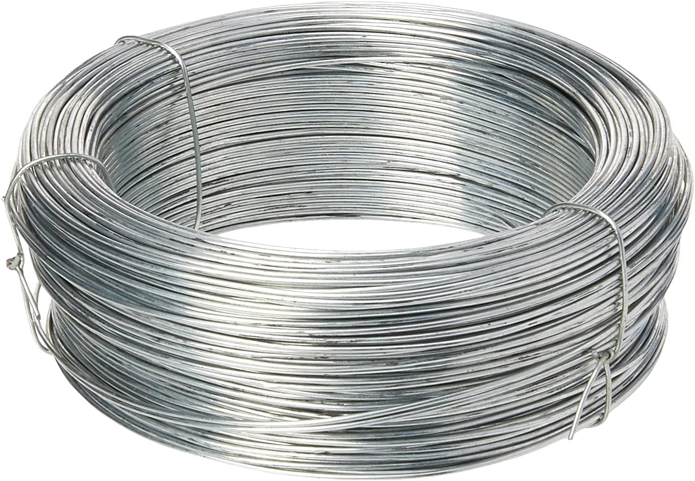 Merriway® BH00322 Galvanized Garden Wire 21 Gauge (0.7mm) – 525 ft Heavy Duty Steel Tie Wire Roll for Plant Support, Trellis Training, Fence Repair, DIY, Construction, Rebar & Utility