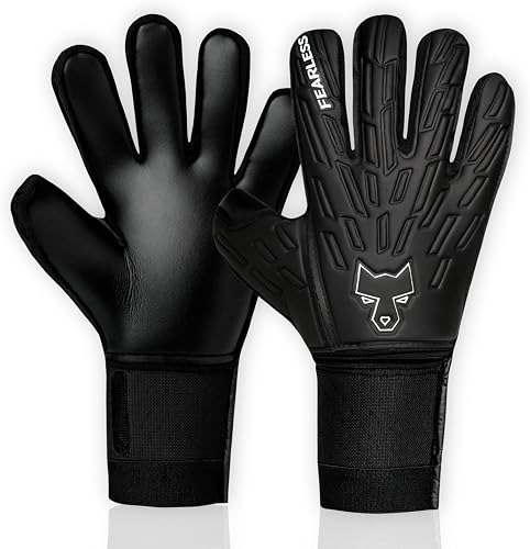 FEARLESS GOALKEEPERS Wolf V Onyx - Gants de Gardien de Fo…