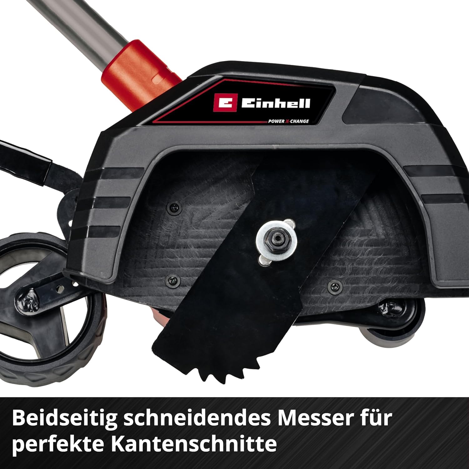 Einhell Akku-Rasenkantenschneider GE-LE 18/190 Li-Solo Power X-Change (Li-Ion, 18 V, 3-stufige Tiefeneinstellung 36.5-45 mm, 19cm Schnittlänge, Split Schaft, Laufrollen, ohne Akku und Ladegerät)