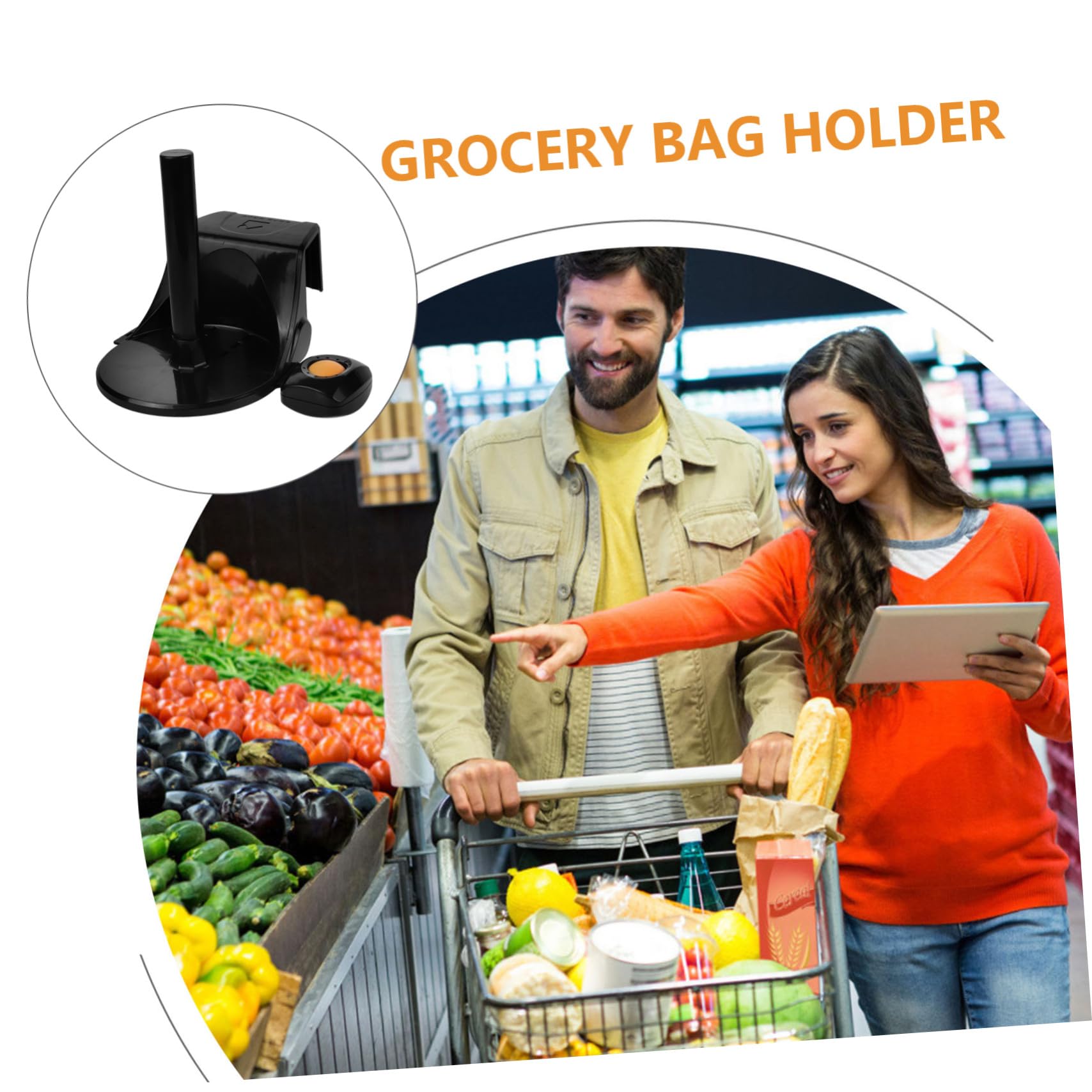Soporte Dispensador Bolsas Supermercado Abs Compacto Fácil Instalar para Organización Tiendas y Supermercados