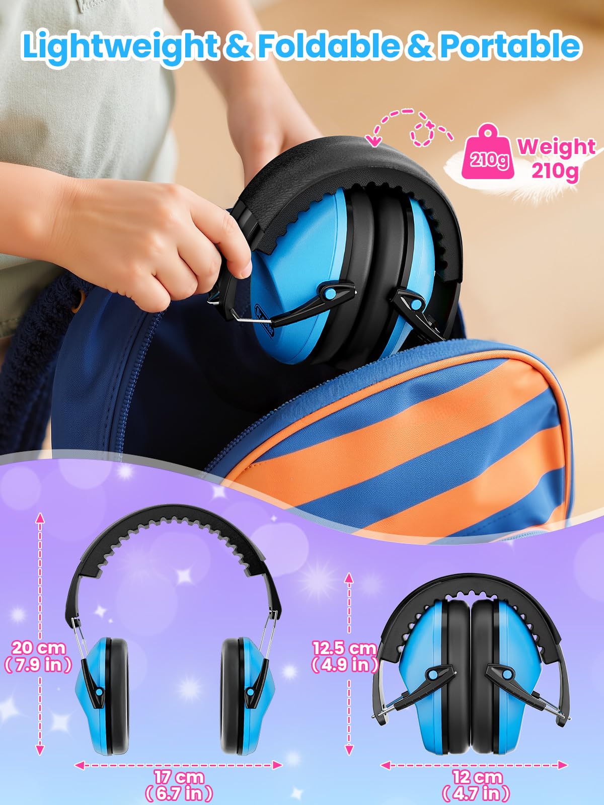 Dr.meter Noise Cancelling Headphones for Kids: Toddler Ear Protection Muffs view 7