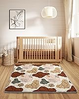 Vista 9 de Blissful Diary Alfombras de Juego para Bebés para el Piso, Alfombra de 50x50 para Gatear para el Parque Infantil, Almohadillas de Espuma de Espesor