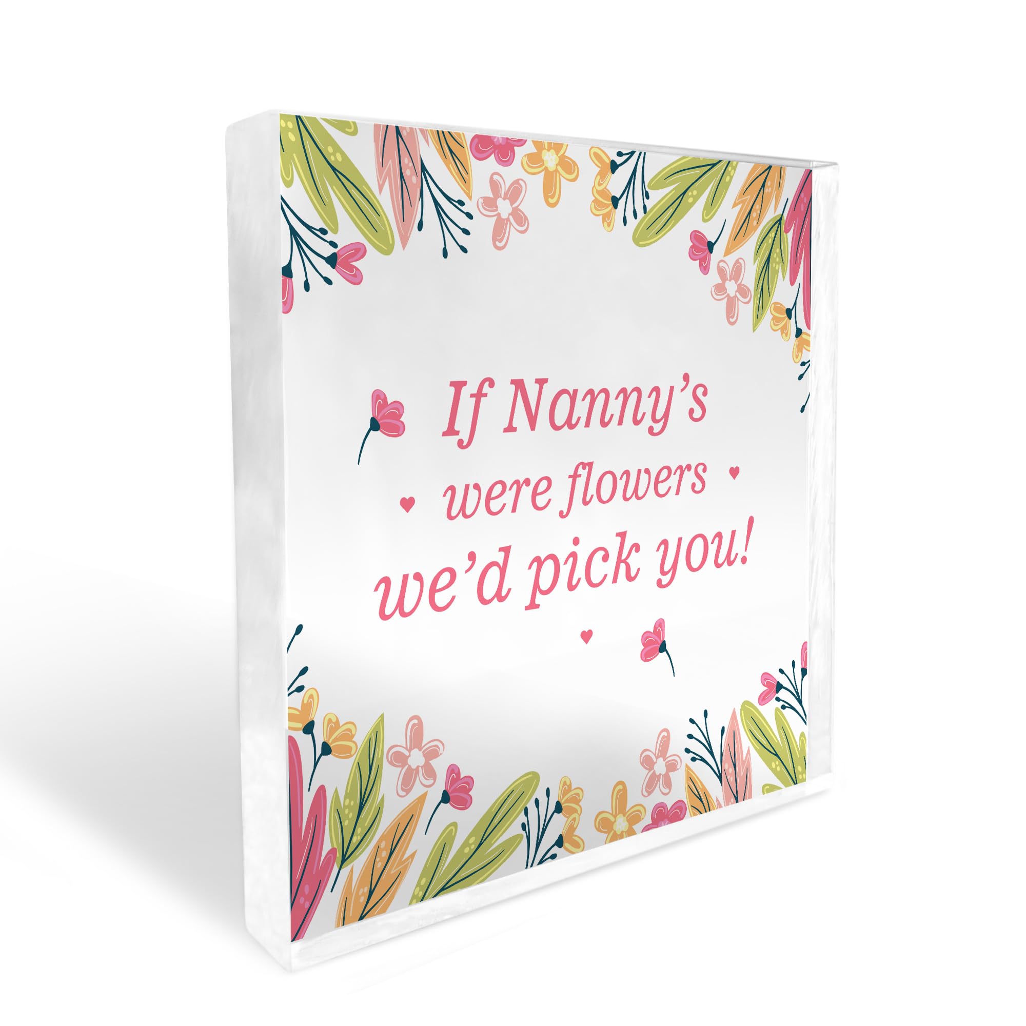 Red Ocean Gift For Nanny, Birthday Gift For Nanny, Thank You Gifts, Plaque, Grandparent Gifts, From Grandson Granddaughter, Her Keepsake