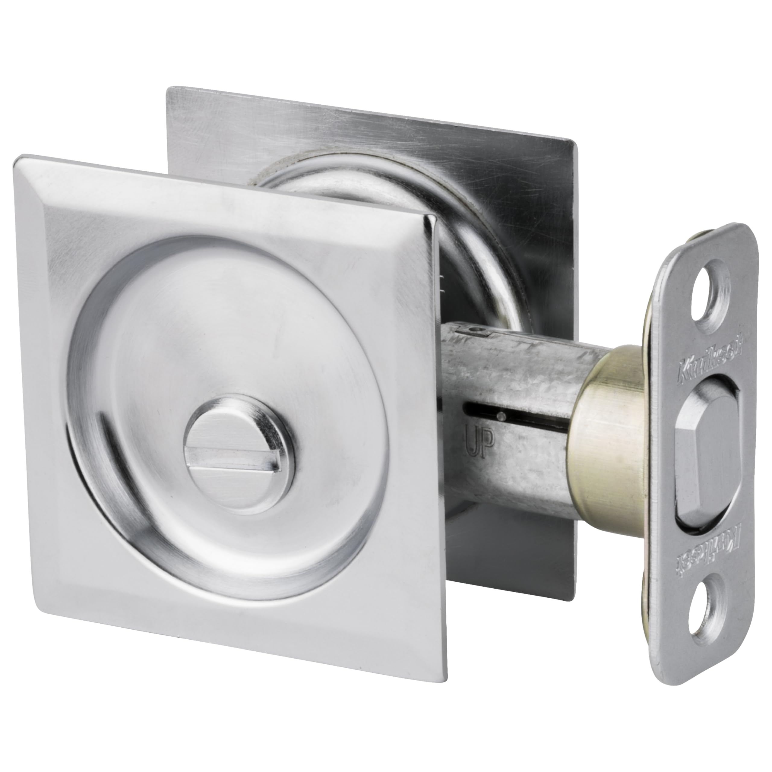 Kwikset Matte Black Pocket Door Lock - Unlocked Security -13