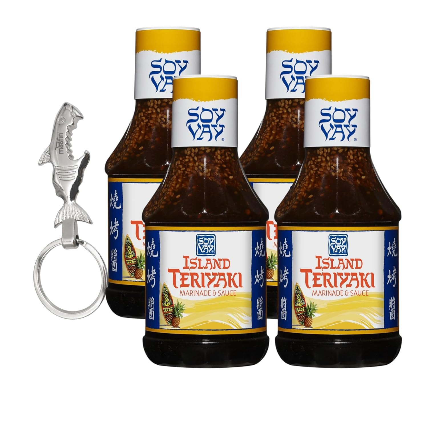 Soy Vay Island Teriyaki 20 oz Island Teriyaki Marinade & Sauce, with Moofin