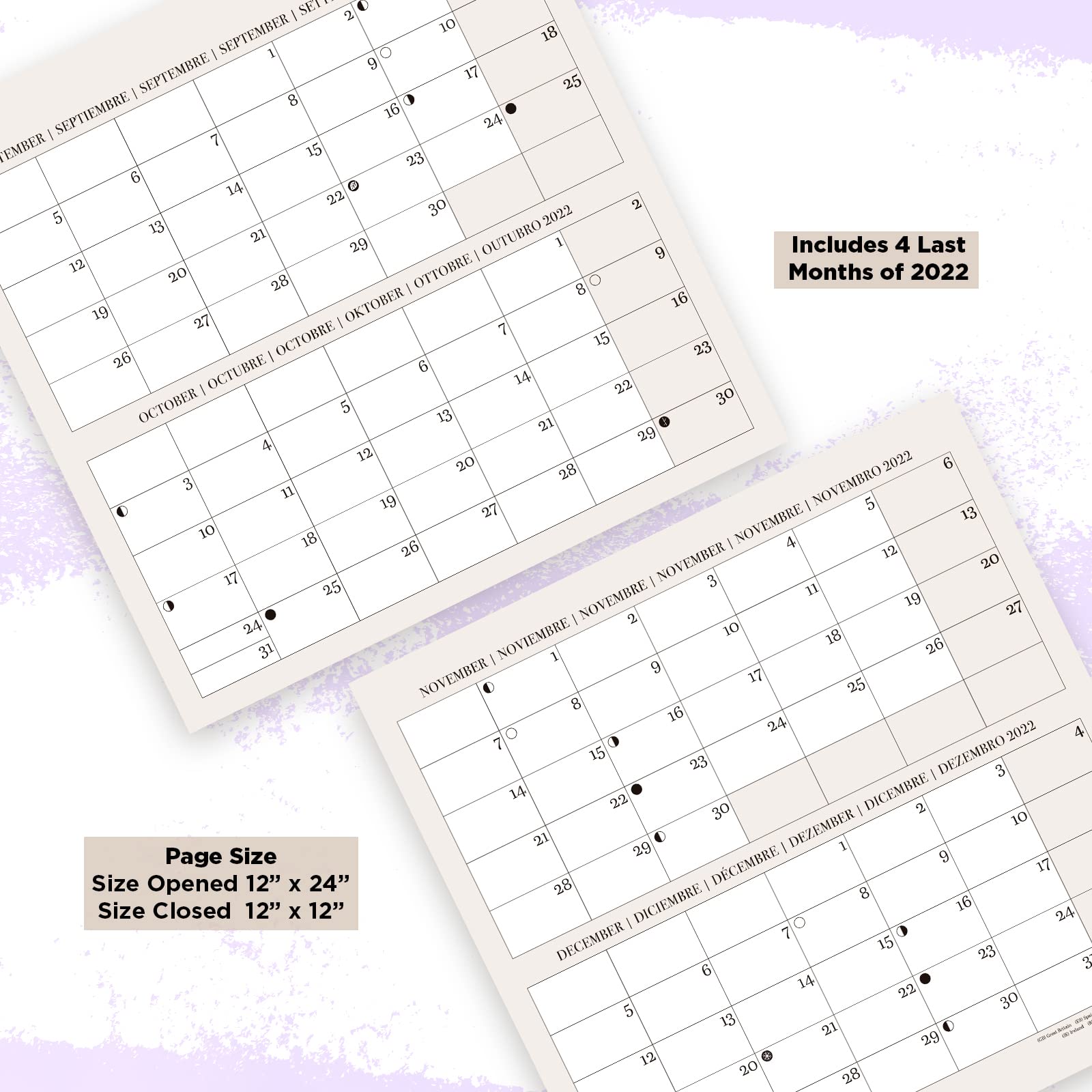 Grupo Erik Flowers Wall Calendar 2023 12' X 12' FSC, 30 x 30 cm - Image 3