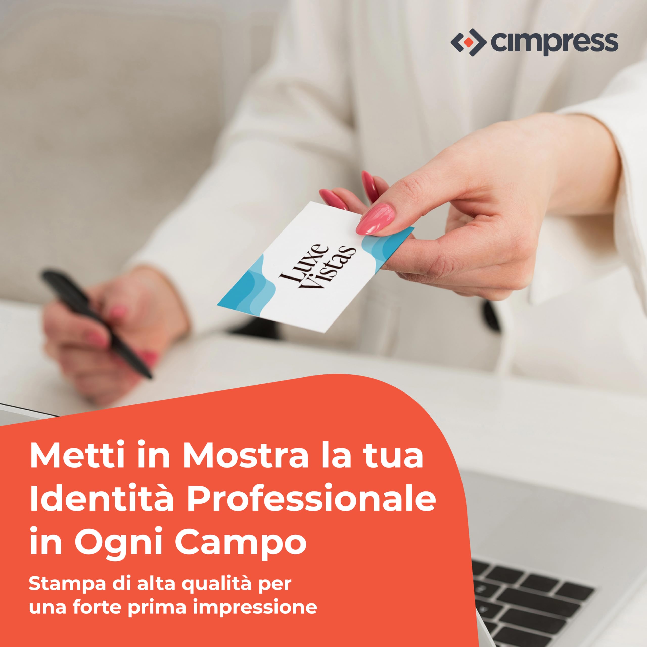 Cimpress Biglietti da Visita Personalizzati 100 sztuk 300g/m² Opaco 85x55 mm Fronte Retro
