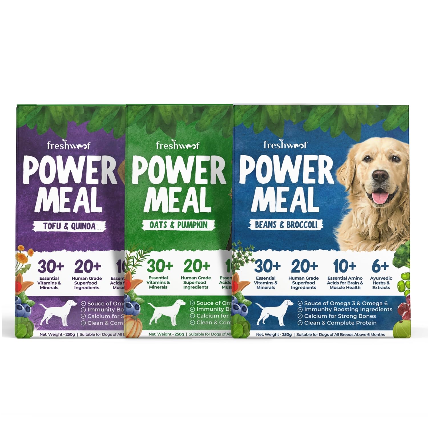 Freshwoof Power Meals | 100% Natural Wet Dog Food with Added Vitamins & Minerals | Gluten Free | Vet Approved Recipies (Combo - All Recipes (Set of 3 | 250g Each)) (B0C99J8H7V) Amazon Price History, Amazon Price Tracker