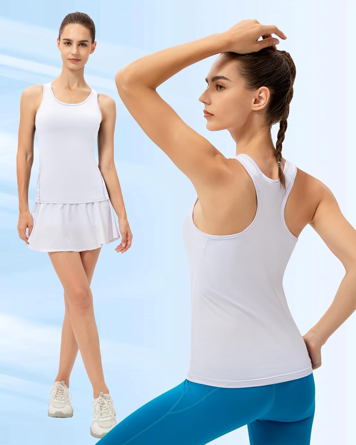 SPVISE 1または3パック レーサーバック ワークアウト タンクトップ 女性用 スリムフィット ベーシック アスレチック タンク