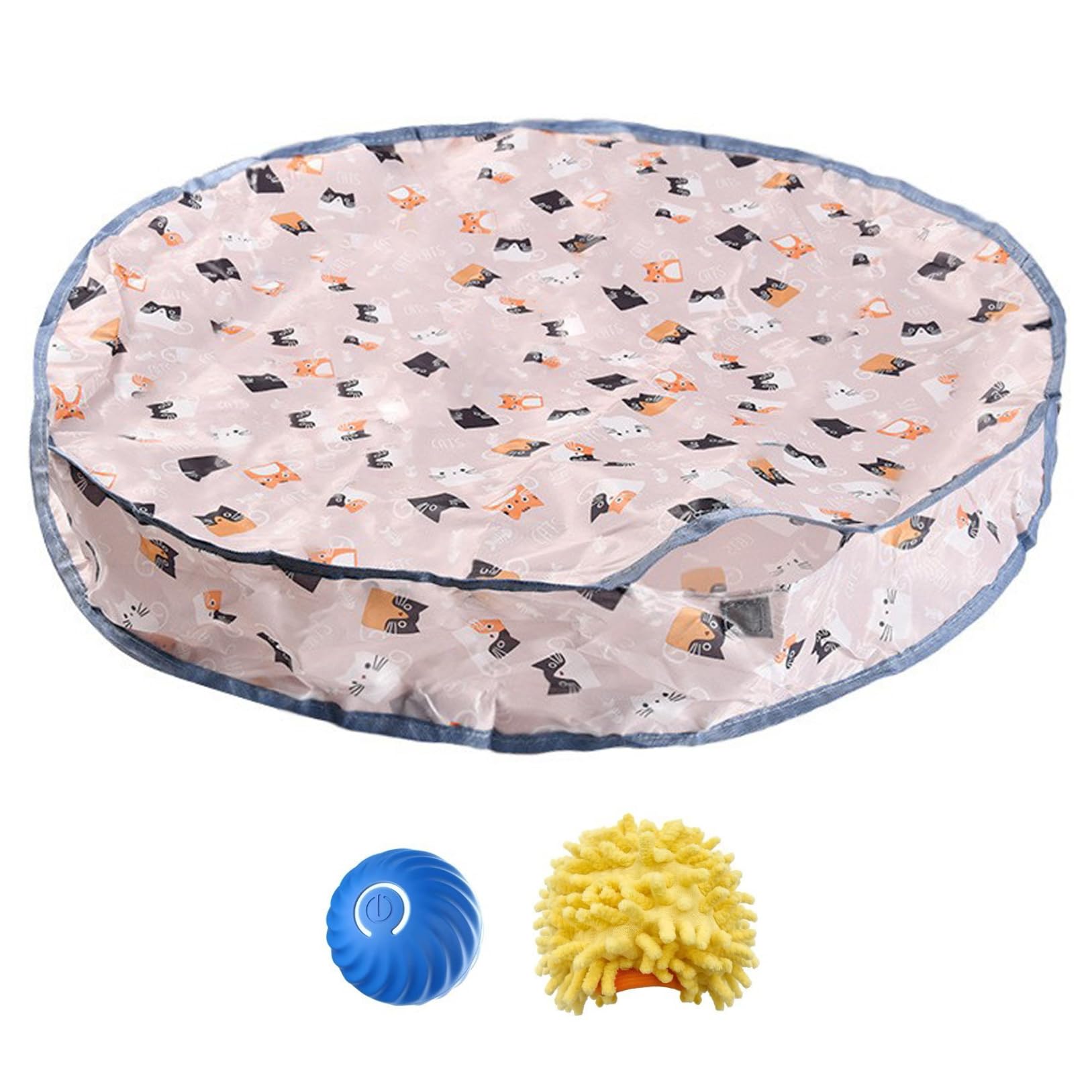 Jouets interactifs pour chats d'intérieur avec balle rechargeable et cache-cache automatique