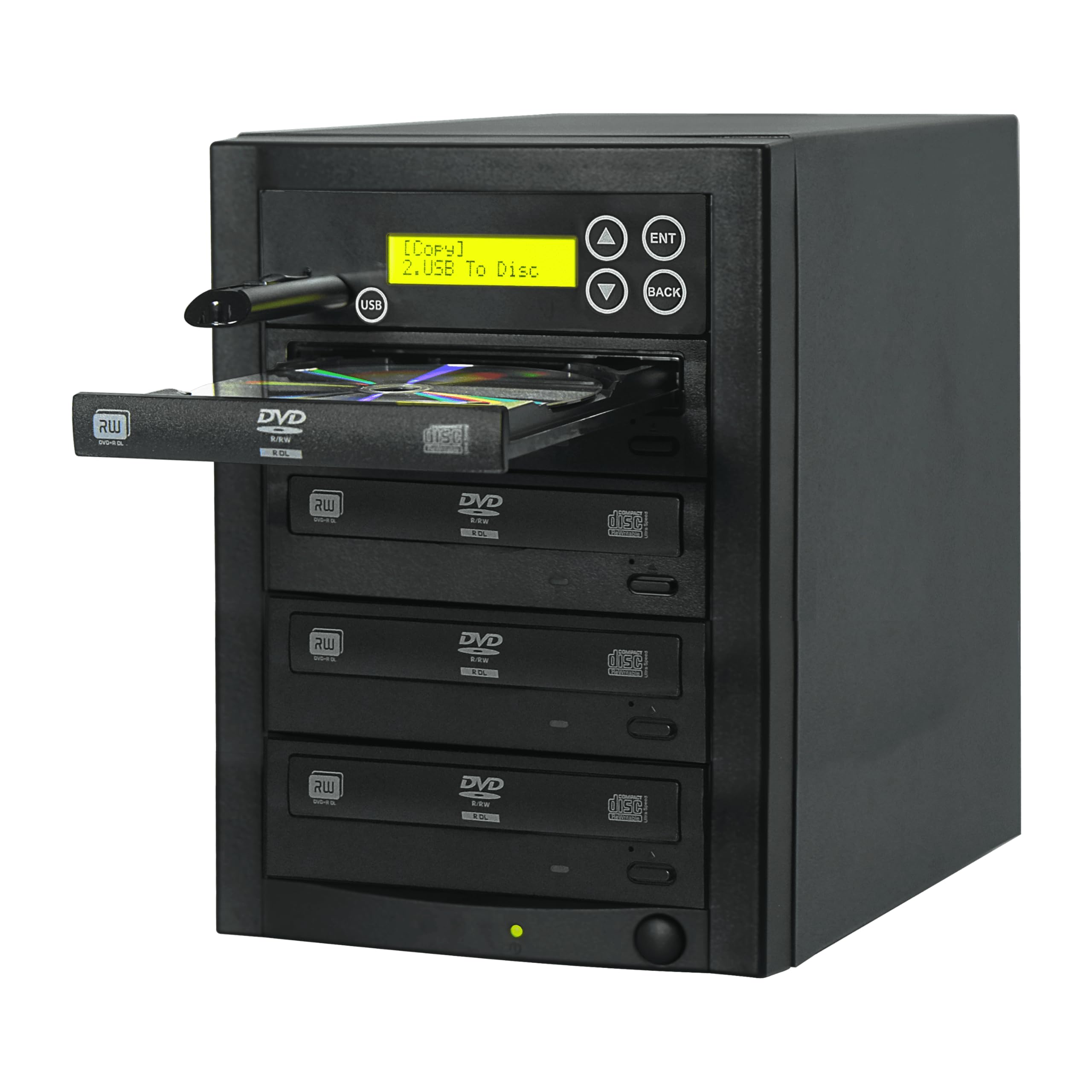 EZ DUPE Media Maven-Duplizierer – 1:3 Flash Media (USB) & Disc (DVD/CD)-Kopierer