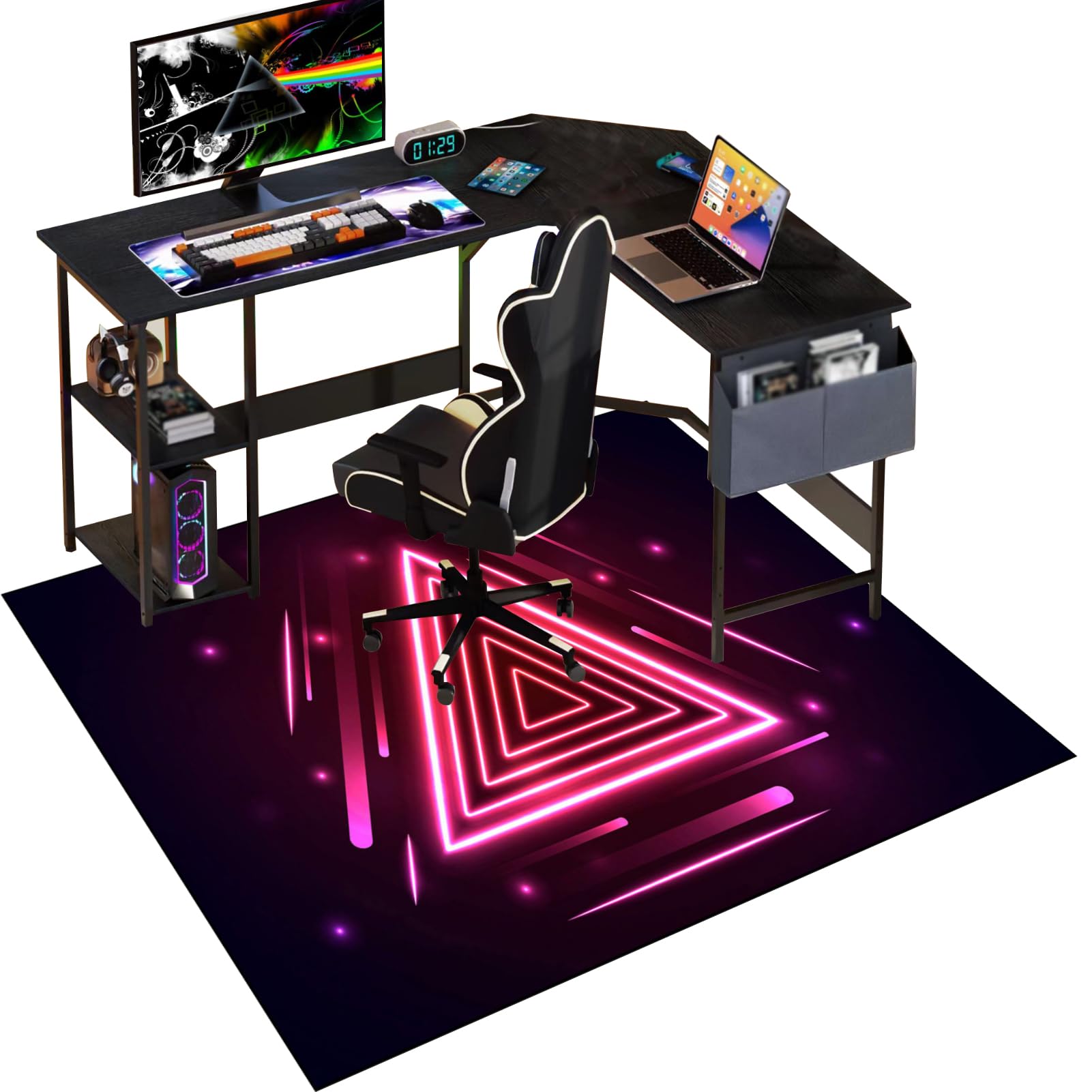 Gaming Chair Mat Non-slip 70 x 100 cm Floor Protector for Carpets and Hard Floor Surfaces, Hard Floor Protector Mat for Gaming and Office Chairs, Office Chair Mat for Carpeted and Hardwood Floor — image 1