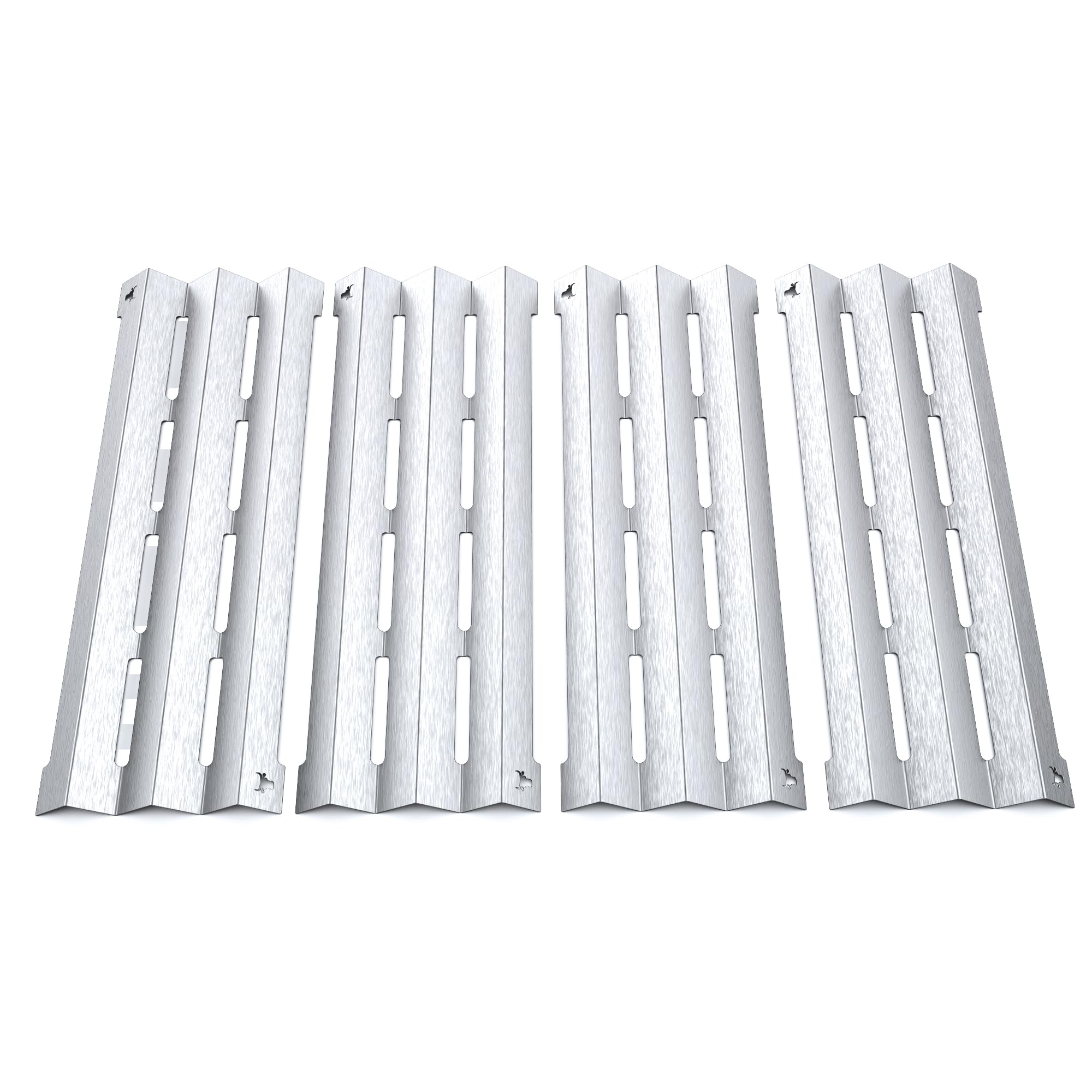 tuning-art GA20 Gasgrill Brennerabdeckung Edelstahl kompatibel mit Napoleon LEX485 | LEX605 | LEX730 | Brennerschutz | Passgenau, Farbe:4er Set Matt Bulle