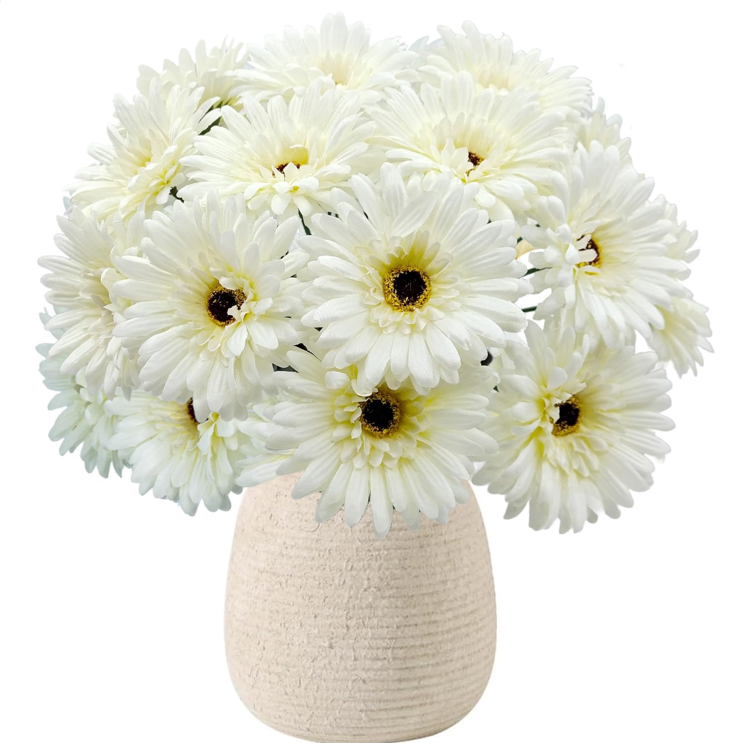 FOUSUKA 20 Pcs Fake Silk Gerbera Daisy
