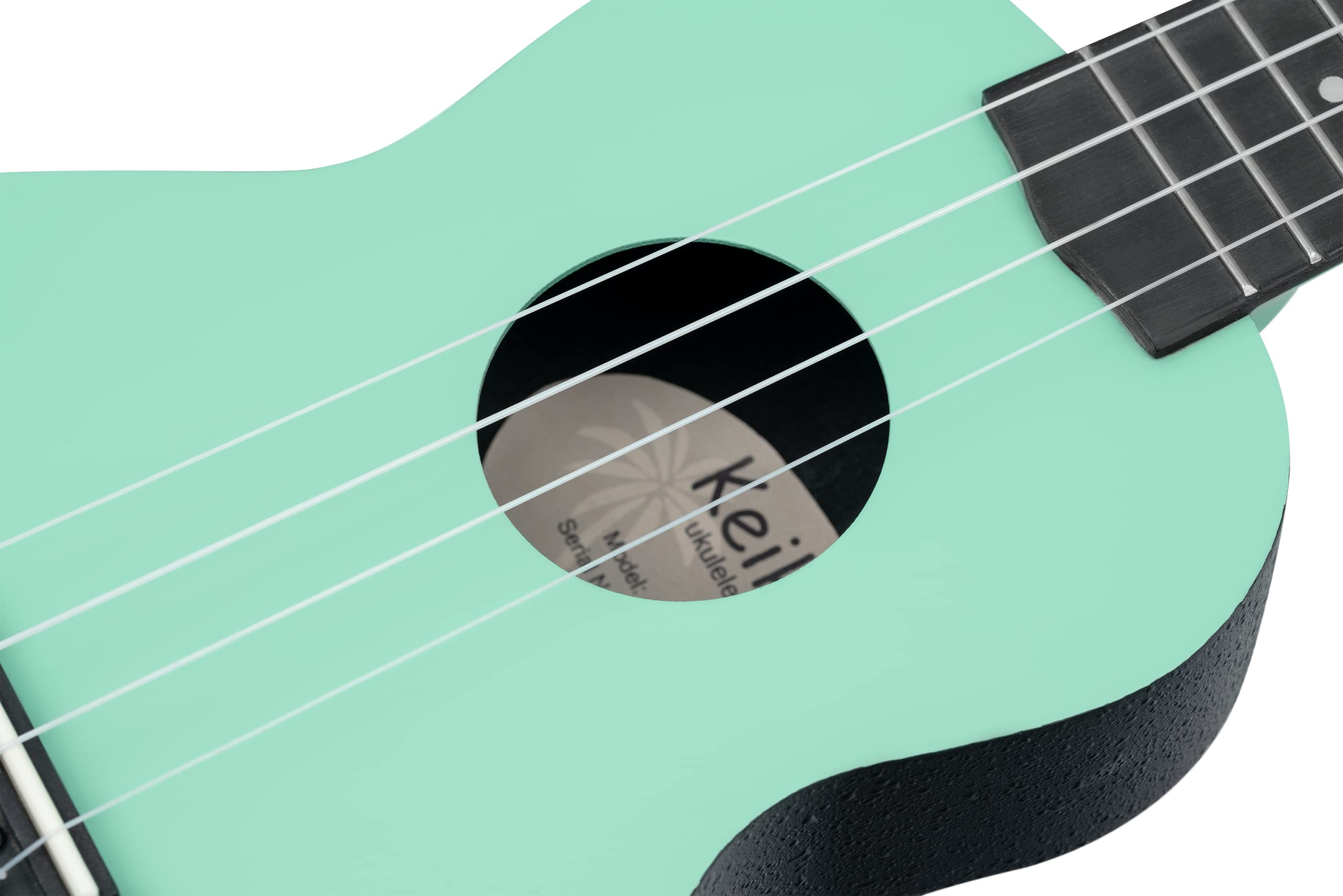 Ortega Guitars Akustyczne Ukulele Sopranowe – Seria Keiki K2 – w Zestawie z Akcesoriami – Agathis/ABS, Kolor Miętowy (K2-CBM)