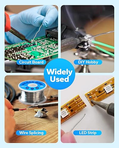 Miniatura 3 de Komoko Alambre de soldadura de núcleo de colofonia (0.031 in, 1.76 oz), alambre de soldadura, soldadura líquida, adecuado para soldadura