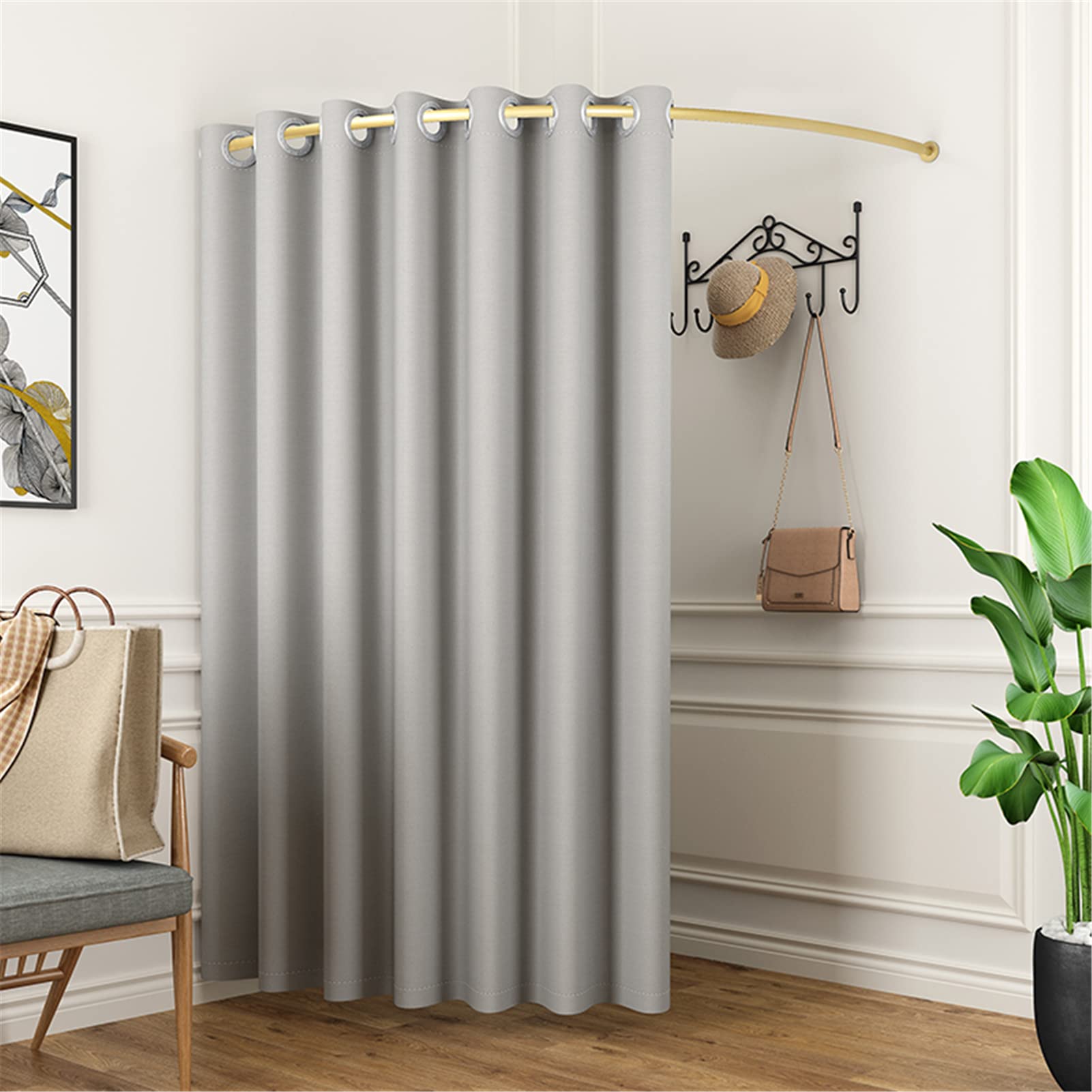 Vestidor Móvil, Tienda de Ropa, Carpa Portátil Simple, 100x100cm, Gris
