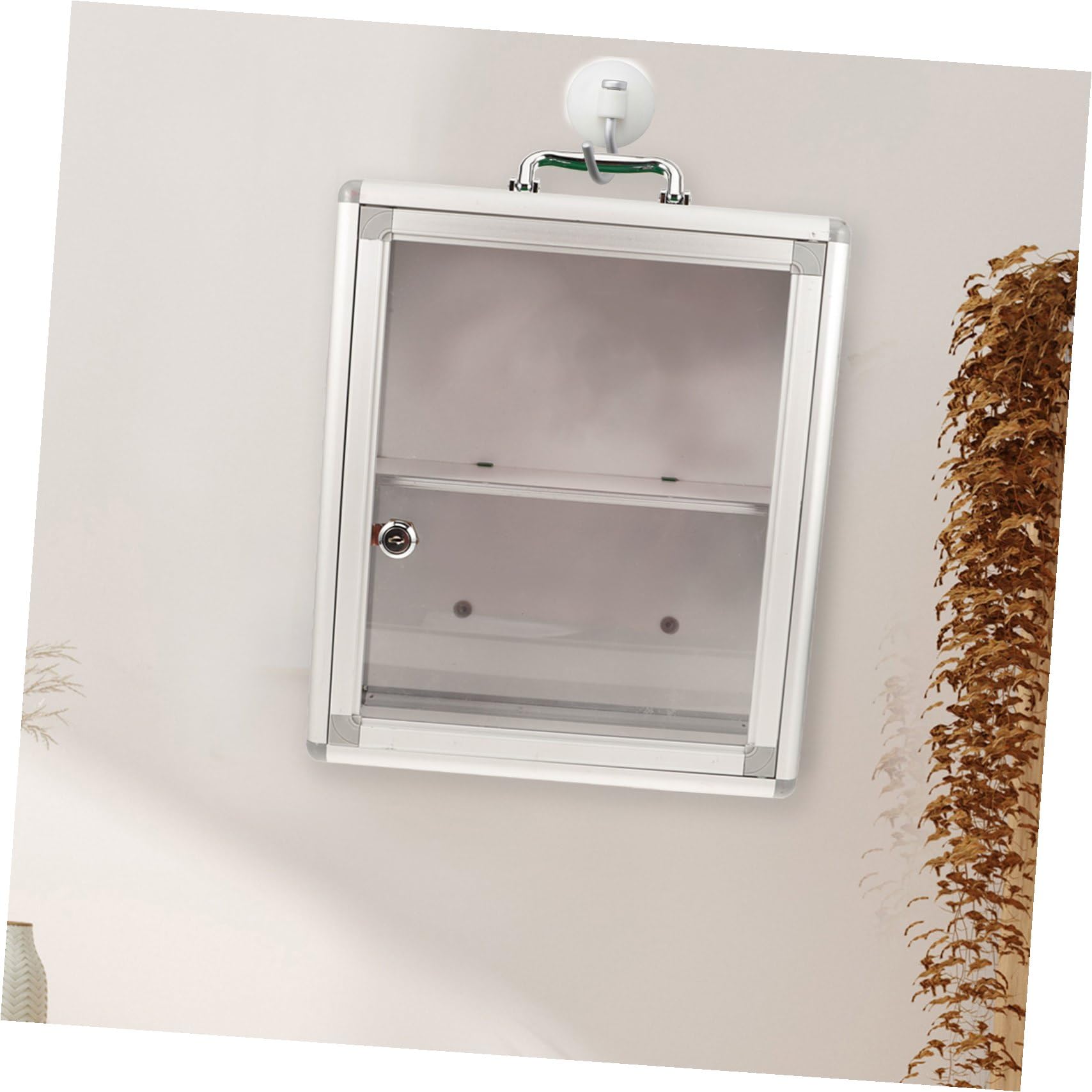 Alipis Botiquín y Ahorro de Espacio Montado en Pared Grande de Primeros Auxilios Capacidad Amplia Puerta Transparente de Acrílico y Diseño de Aleación de Aluminio para Hogar y Coche
