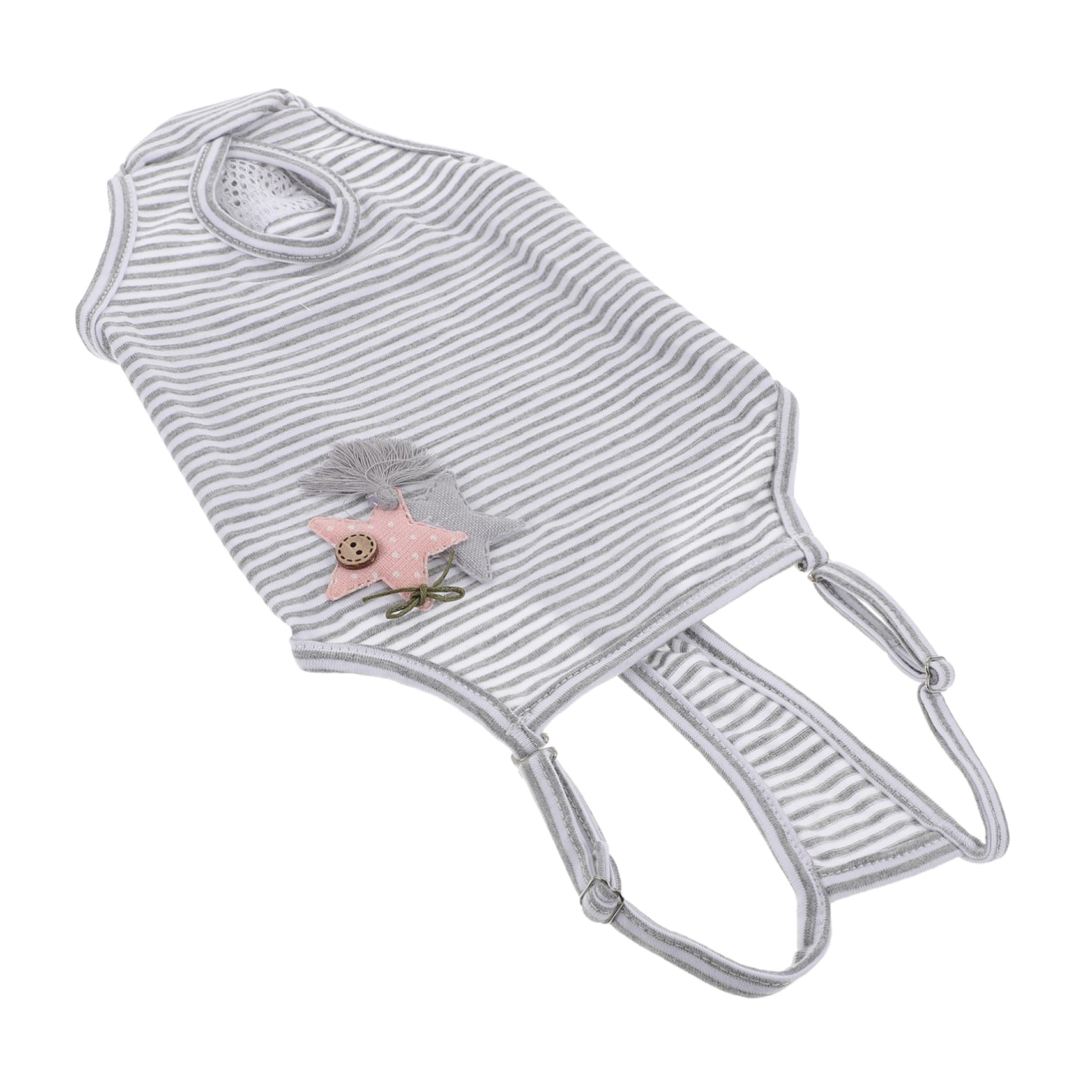 BCOATH Pet Sanitary Diaper for Female Dogs Breathable Pants with Suspenders Moisture Absorbent Cloth for Period Protection Comfortable Fit for Girl Dogs Grey