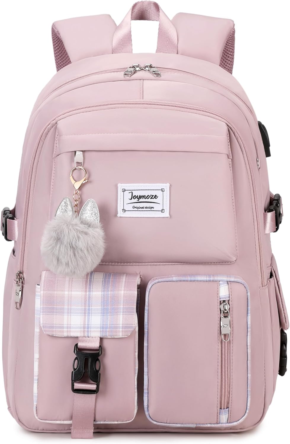 Joymoze Women Fashion Travel Backpack Set Roomy Laptop Rucksack Set Casual Daypack for Girl Purple - Image 2