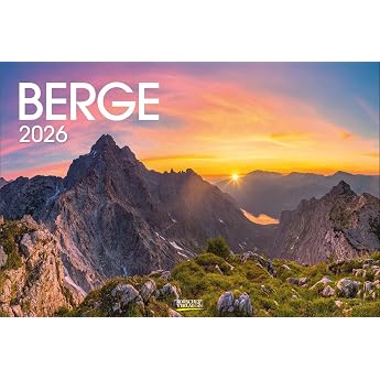 Berge 2026 Gro er Foto-Wandkalender mit grandiosen Bergpanoramen. PhotoArt Panorama Querformat 58x39 cm.