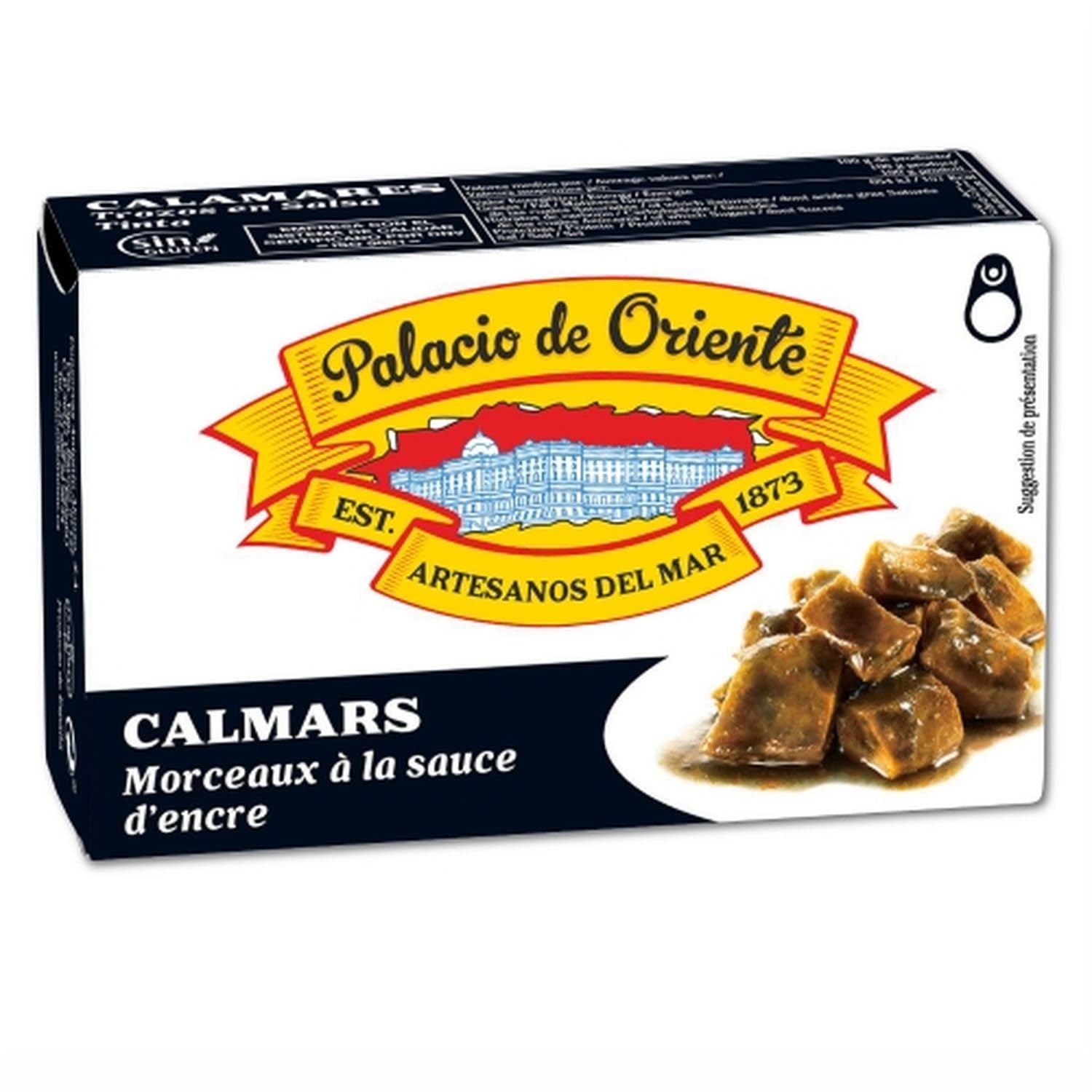 Lote de 12 Calamares en tinta caja de 115 g Palacio de Oriente – Caja de 115 g