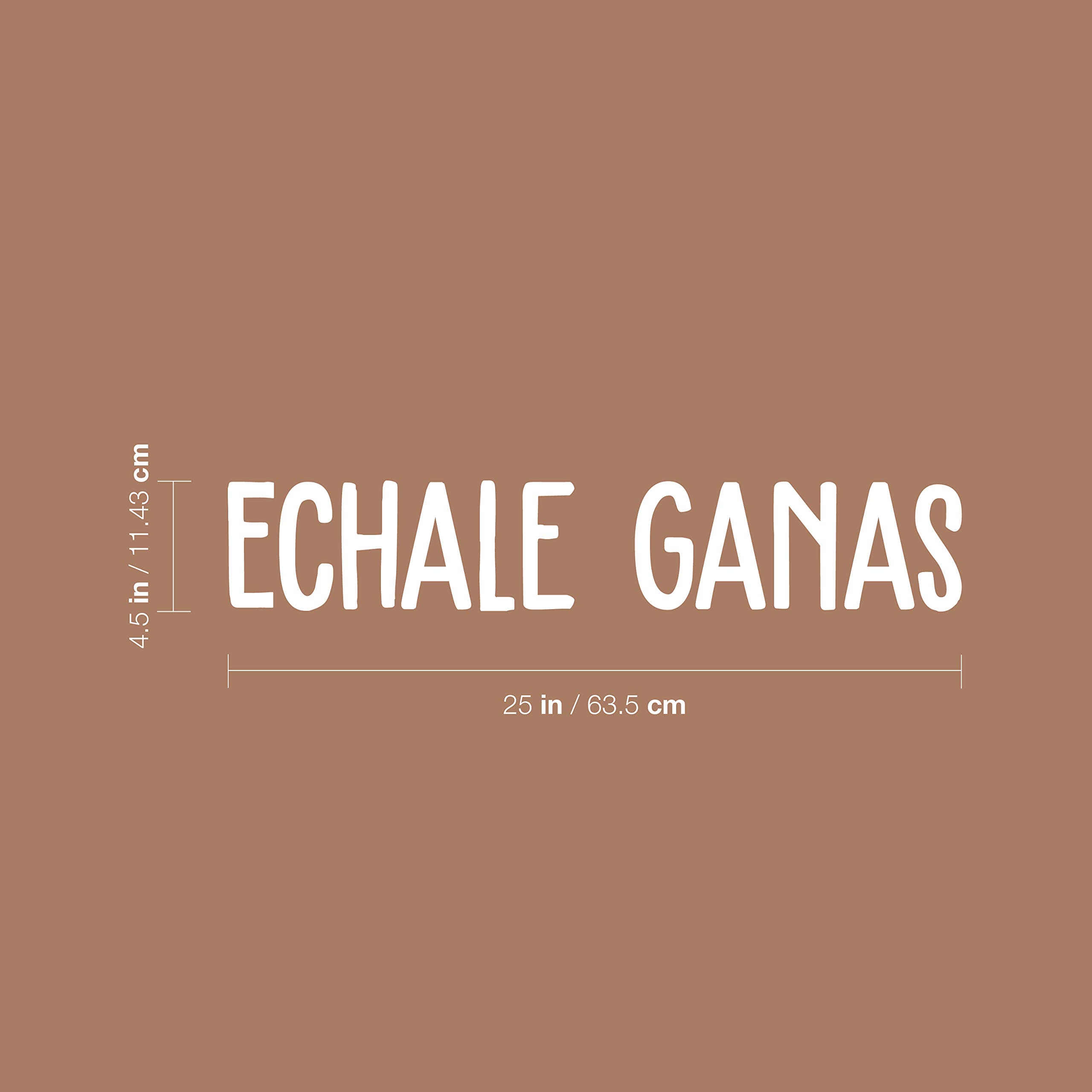 Amazon.com: Vinyl Wall Art Decal - Echale Ganas  Go For It - 4.5 x 25 -  Modern Cool Cute Inspirational Charming Spanish Quote Sticker For Bedroom  ...