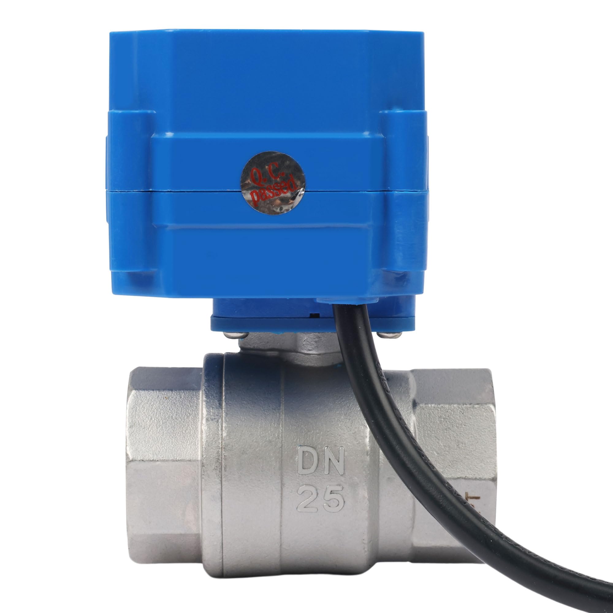 U.S. Solid Valvola a sfera motorizzata da 1" con spina 220VAC DN25 in acciaio inox, ritorno automatico, normalmente chiuso