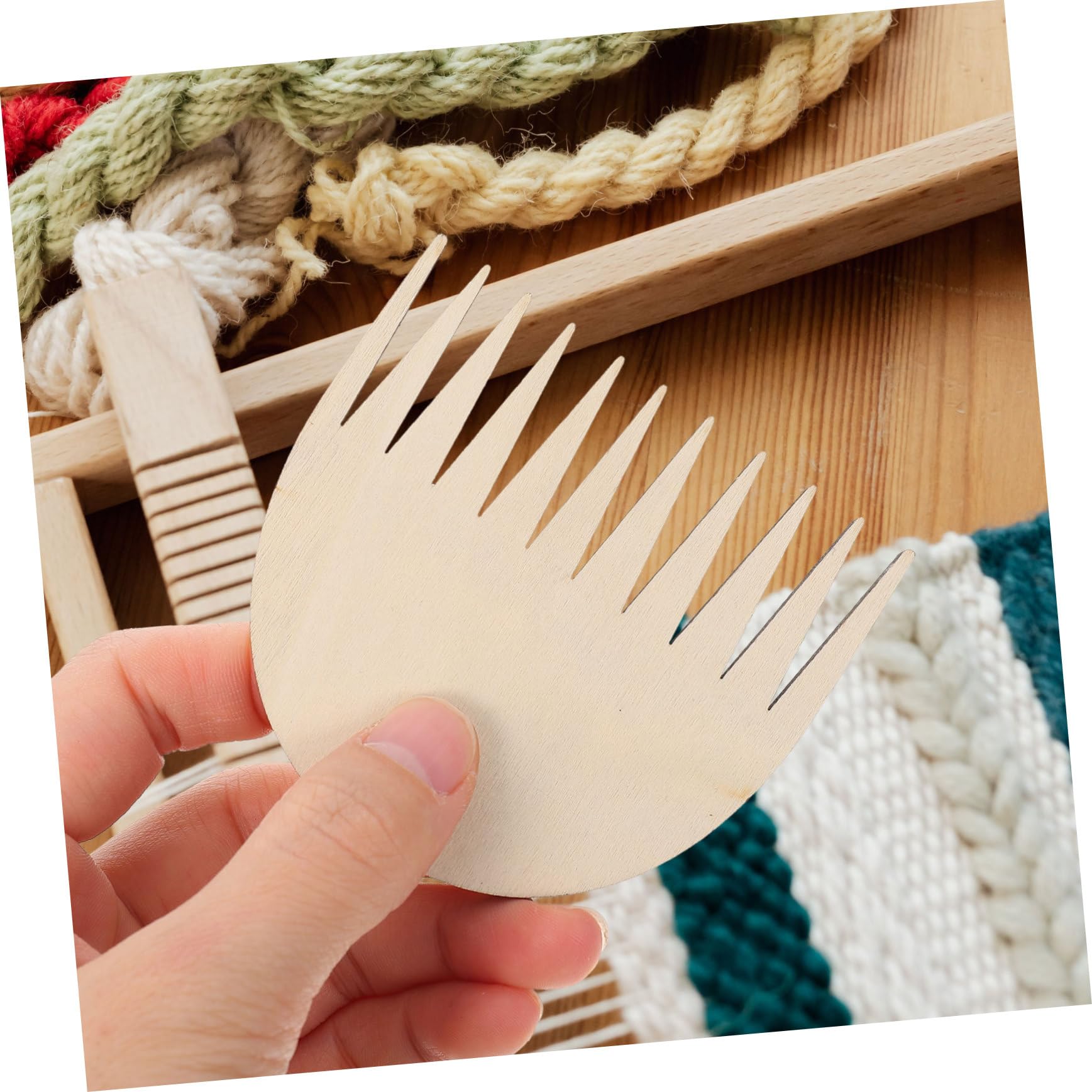 SHINEOFI 3 Juegos herramientas para tejer tapices kit de tejido kit que se avecina gancho de tejer equipo agujas de tejer agujas tejer lanzadera de madera para tejer palos de tejer Khaki