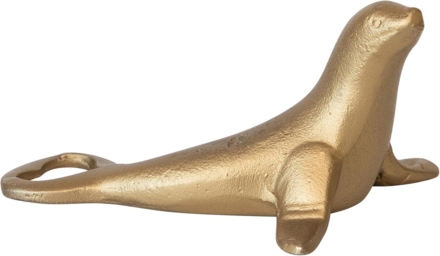 Creative Co-Op Seal Shaped Bottle Opener, Antique Gold