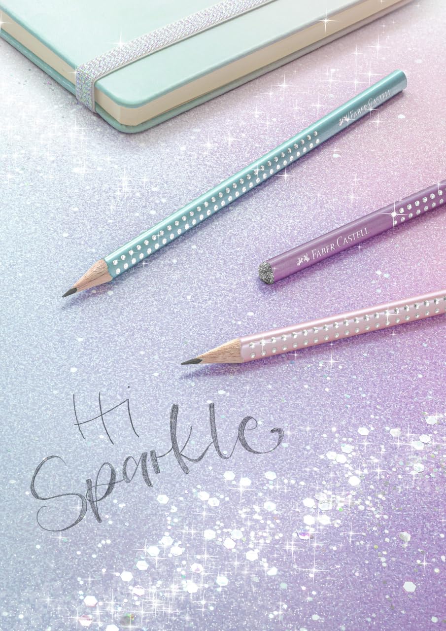 Faber-Castell 201910 - Buntstifte Sparkle Pastell, 12er Metalletui (Buntstifte Set Sparkle Pastell) (Buntstifte Set Maxi Sparkle Pastell, Pastell)