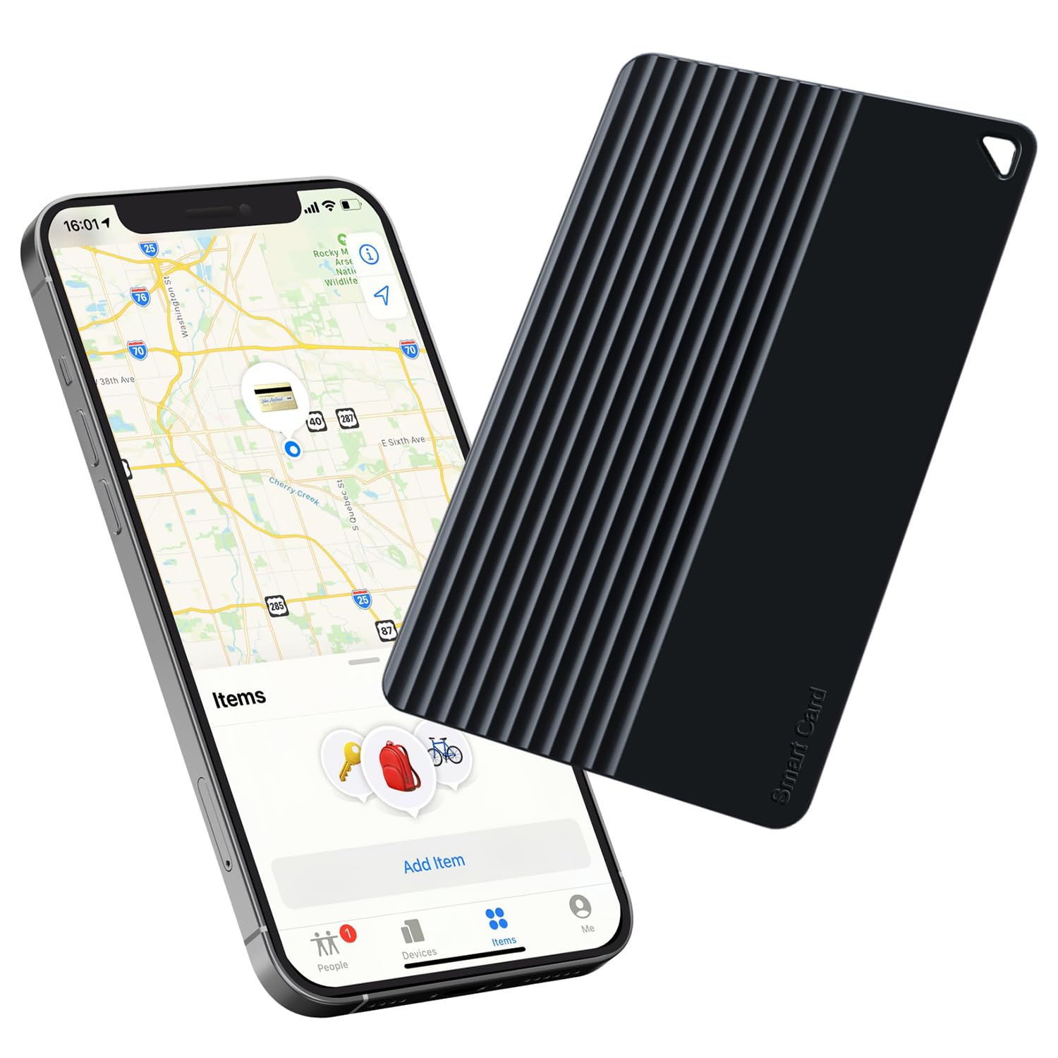 Reyke MFi Certified Wallet Tracker Card, Works with Apple Find My